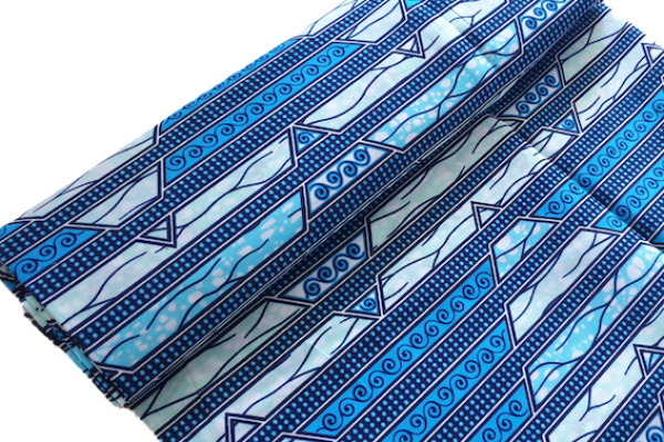 TURQUOISE WAVE Afrikanischer Wax Print Stoff